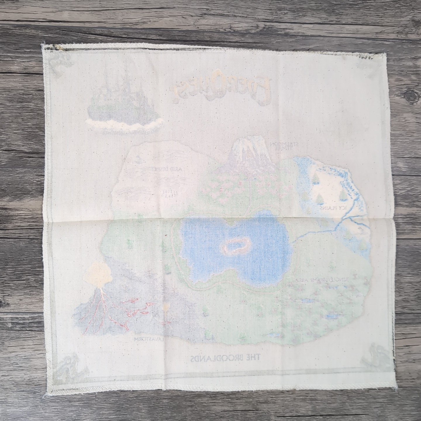 VTG EverQuest: Dragons of Norrath Collector’s Canvas Cloth Map 14″ Rare!