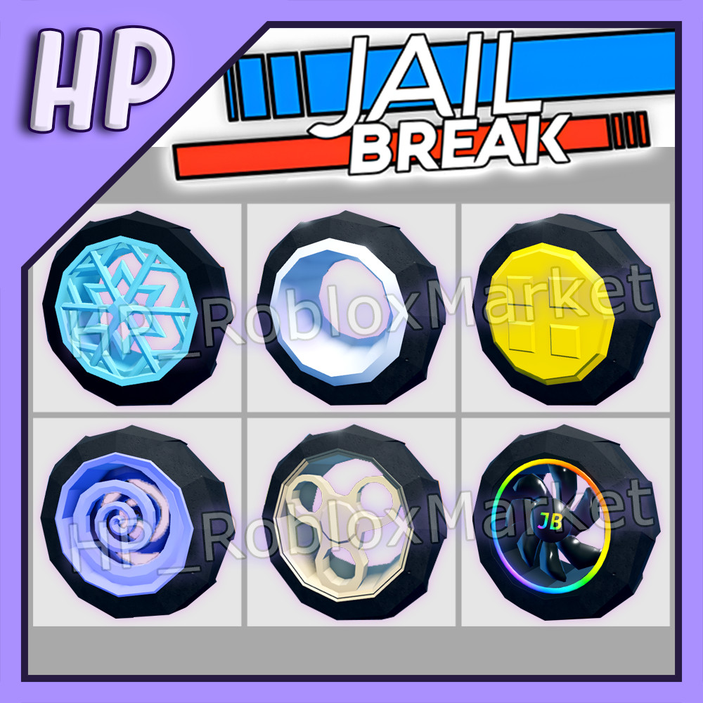 ALL RIMS Roblox Jailbreak 💎CLEAN – LOW TT – FAST DELIVERY⚡ car/texture/spoiler