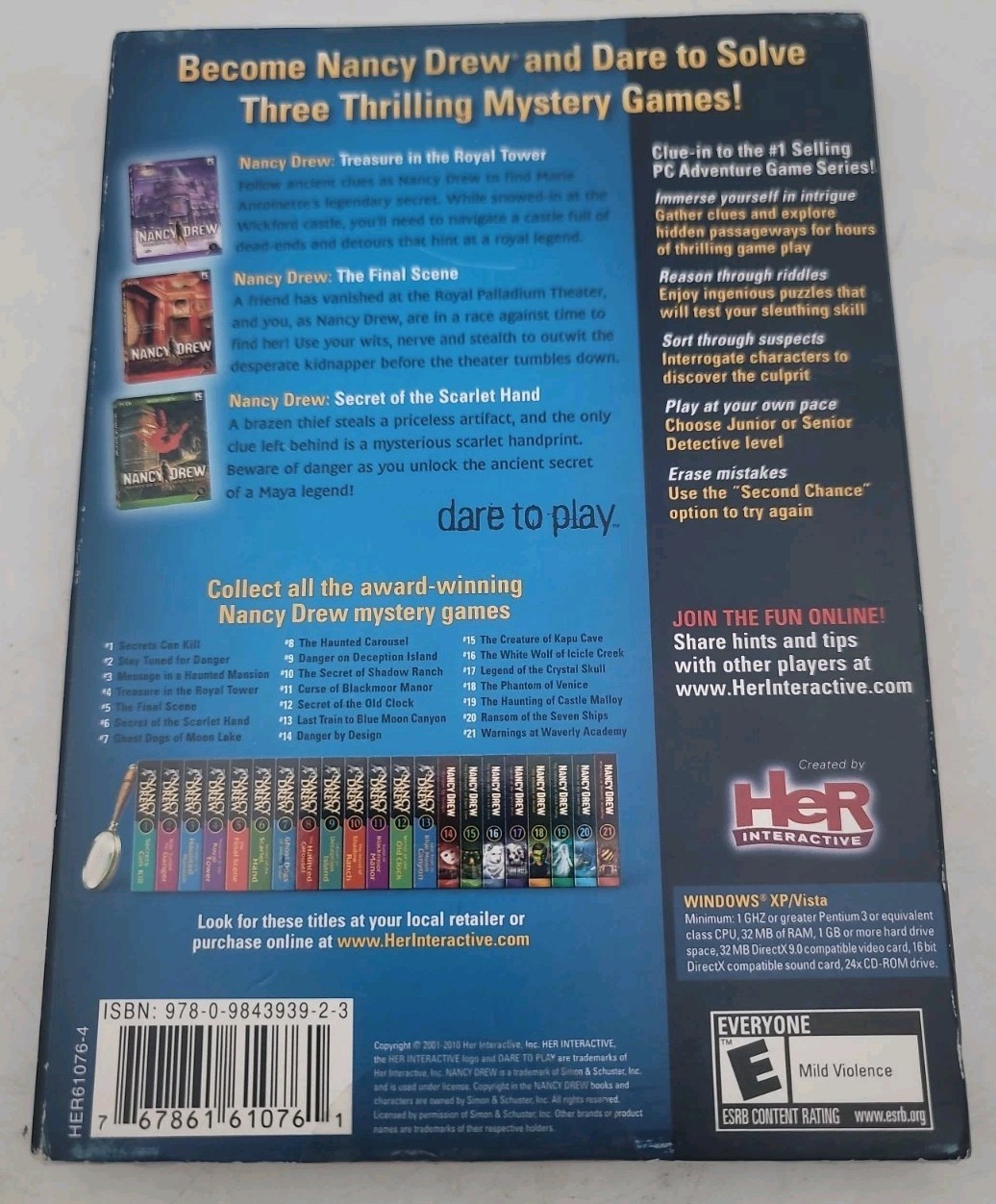 Nancy Drew Triple Threat (PC, 2010) Final Scene/Royal Tower/Scarlet Hand Sealed