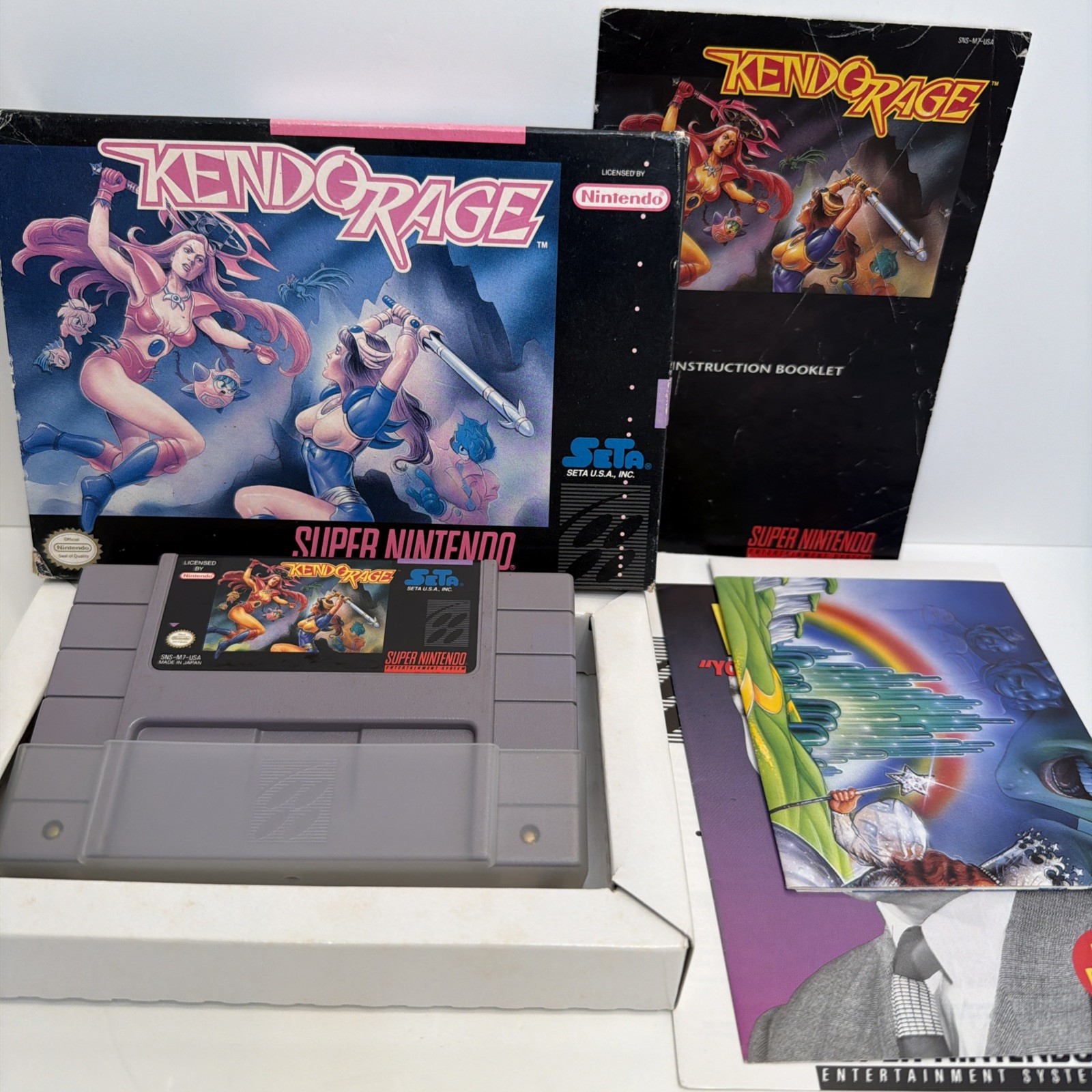 Kendo Rage SNES Super Nintendo Game CIB Complete VGC +Poster!