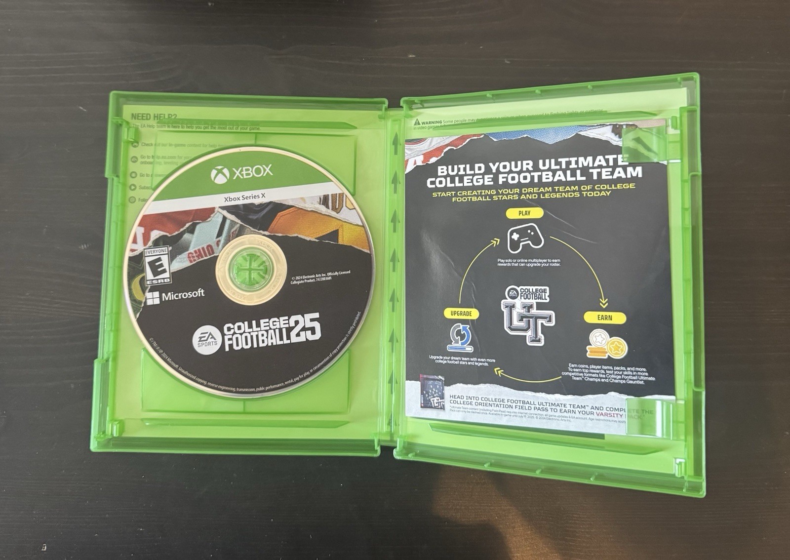 Microsoft Xbox Series X With Two Controllers And College Football 25