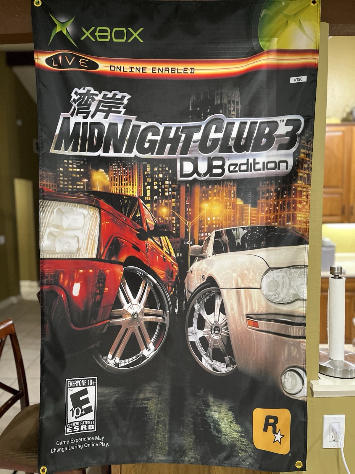 Midnight Club 3 Dub Edition 5ft Flag Microsoft XBOX 2005 Poster Rockstar
