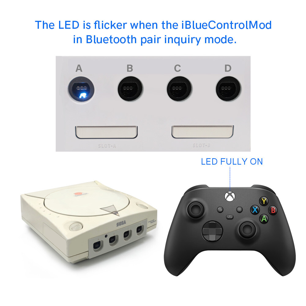 Wireless Bluetooth Internal Adapter iBlueControlMod For SEGA Dreamcast Console