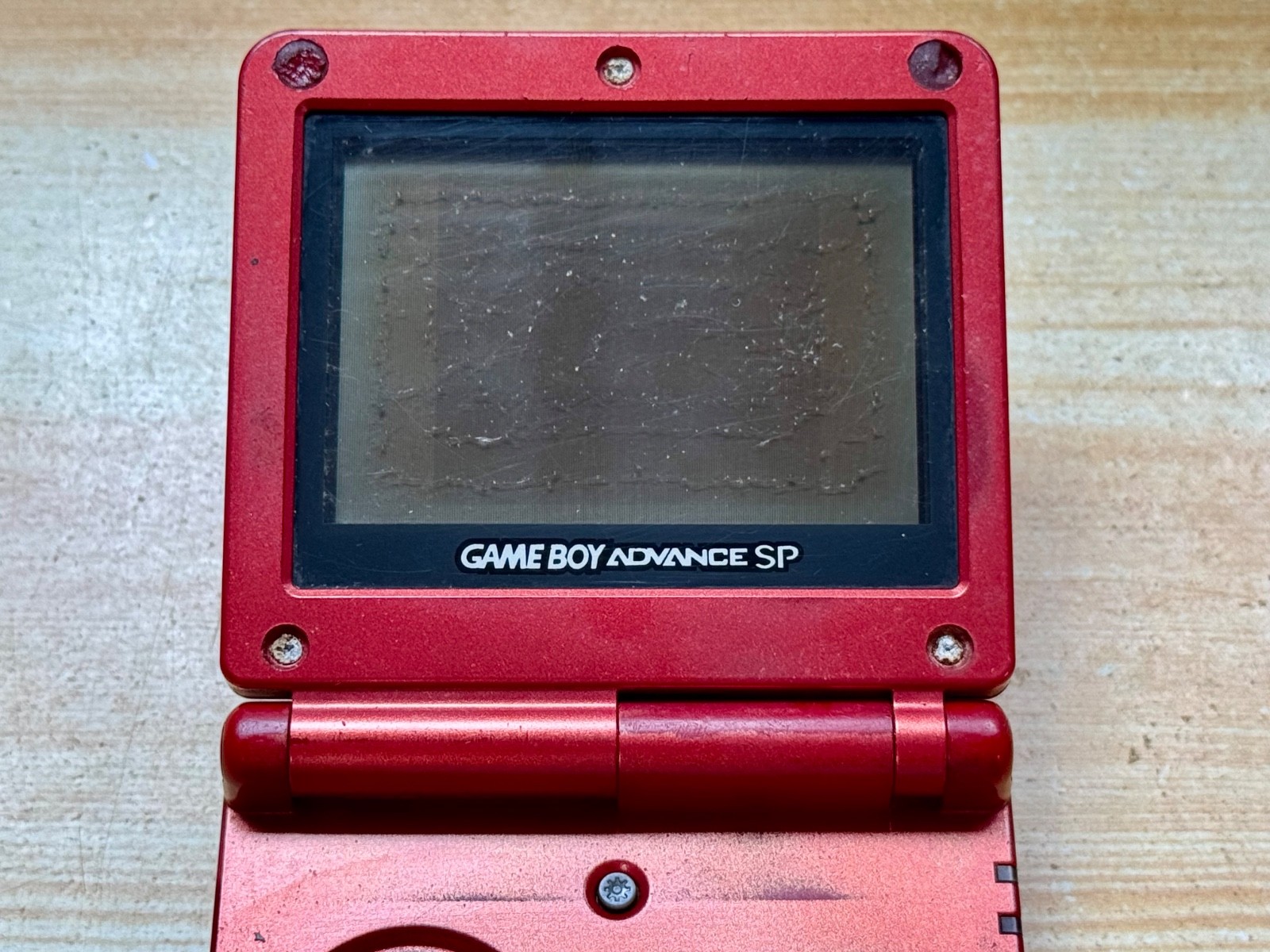 Nintendo Gameboy Advance SP AGS101 Flame Crimson Red Handheld System Console