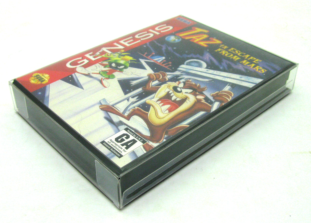 10x SEGA GENESIS CIB GAME – CLEAR PLASTIC PROTECTIVE BOX PROTECTOR SLEEVE CASE