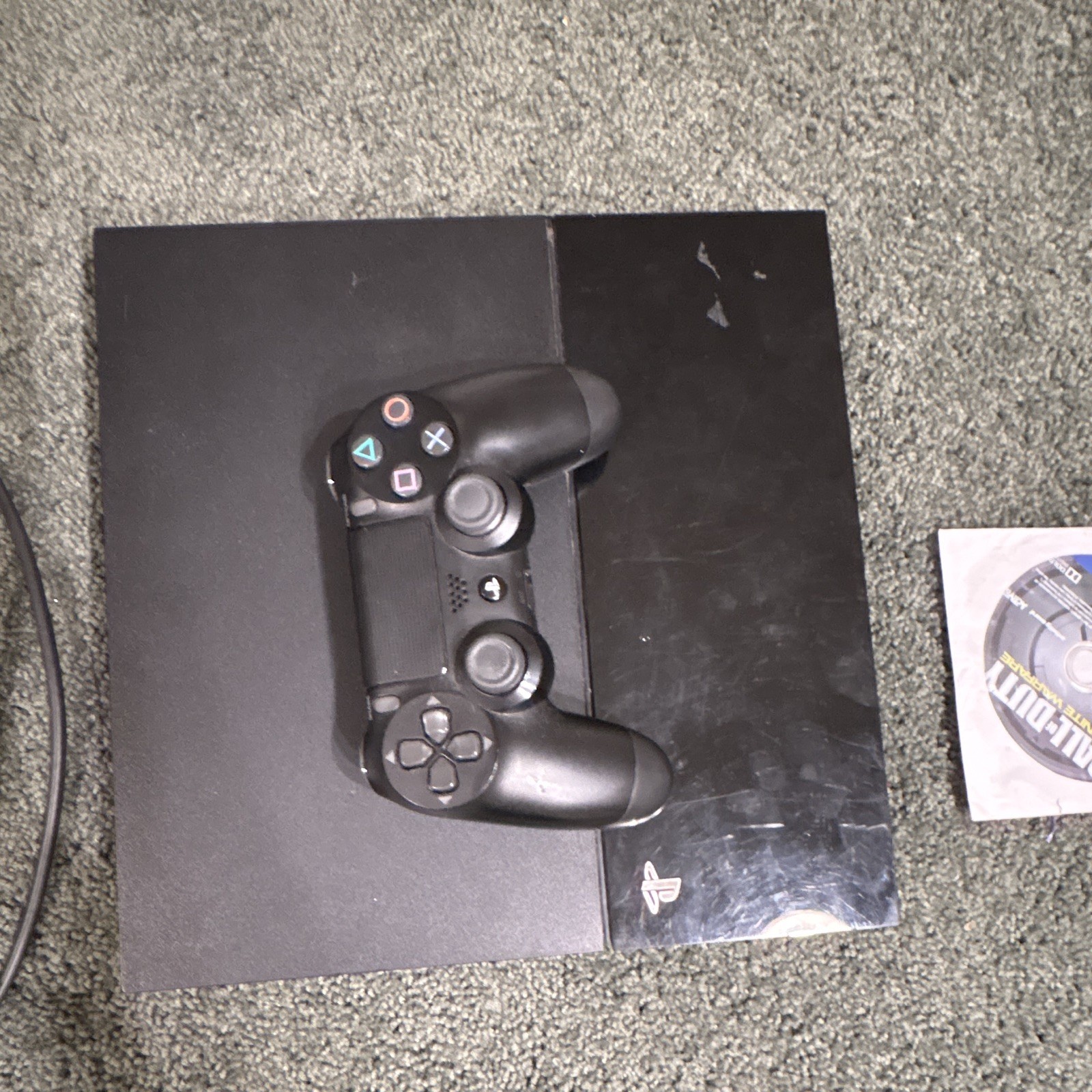 Sony PlayStation 4 PS4 500GB Black Console CUH-1001A w/ DualShock 4 & Cables