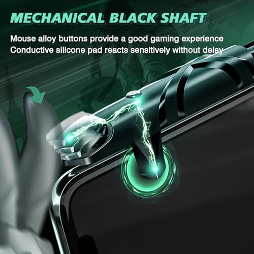 EasEasy Phone Game Trigger for iOS/Android, Mobile Gamepad Controller Black