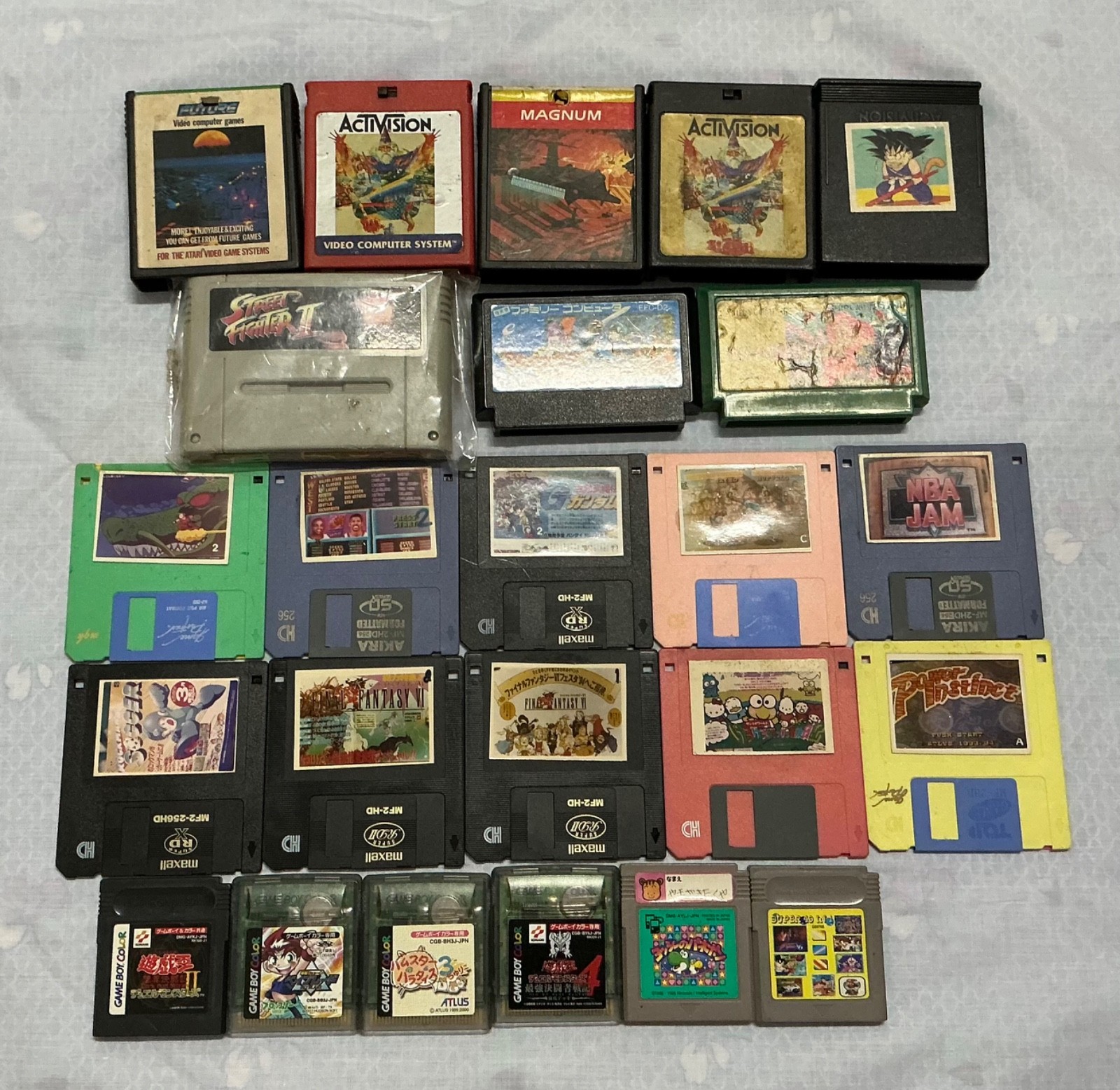 Vintage Video Game Cartridge Disk Job Lot Untested As-Is Retro Gaming Bundle