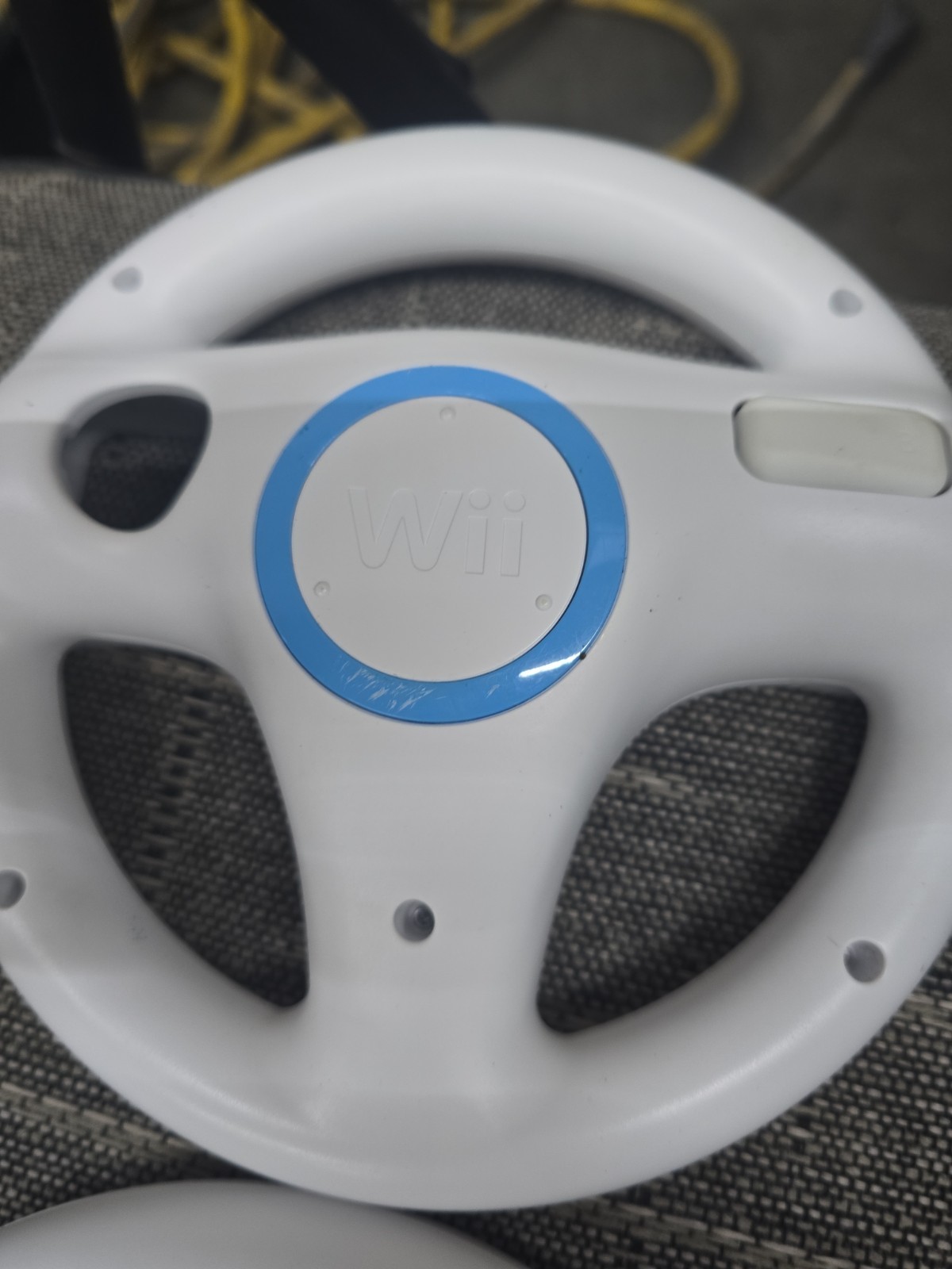 2X Official Nintendo Wii Steering Wheel Mario Kart OEM White RVL-024 Lot of 2