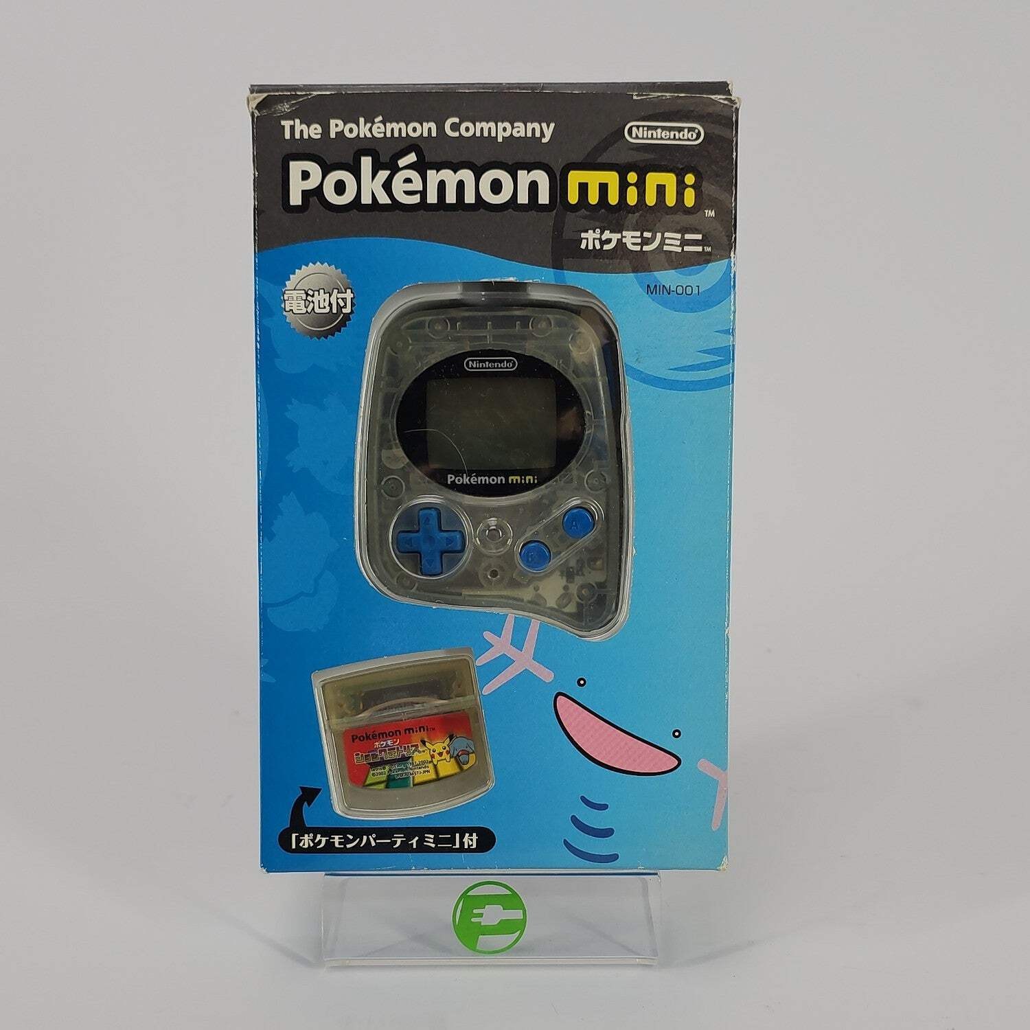 Nintendo Pokemon Mini Console Blue MIN-001 /w Pokemon Tetris & Pokemon Party