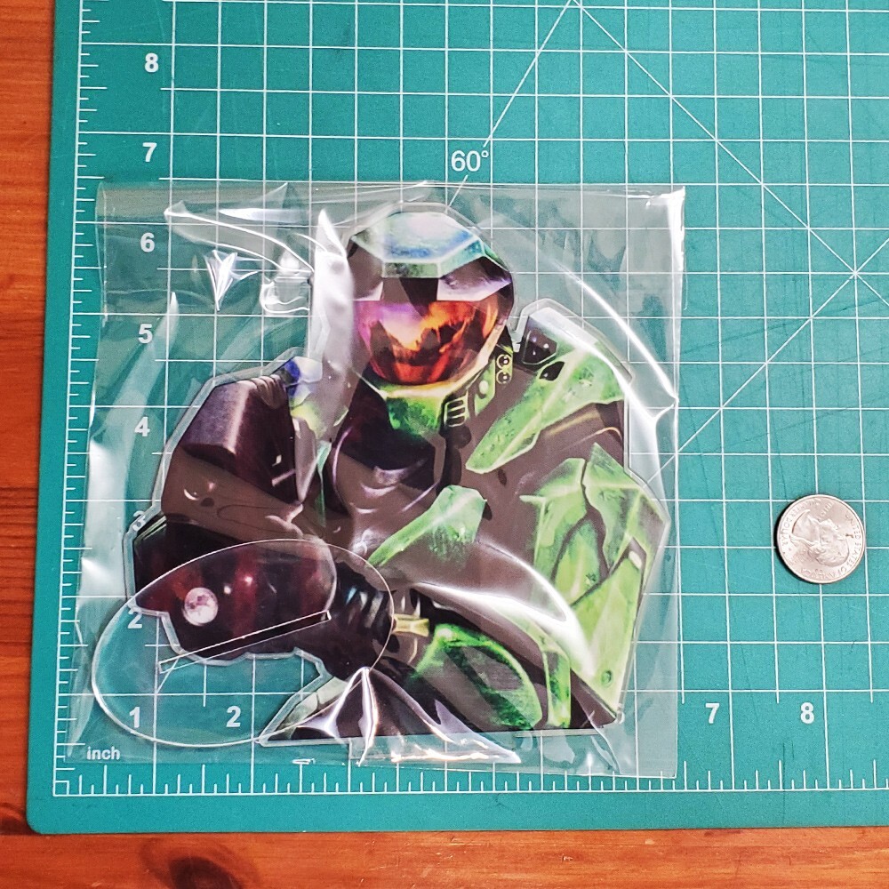 Master Chief acrylic standee 6×6 inches Halo display game room gift xbox retro