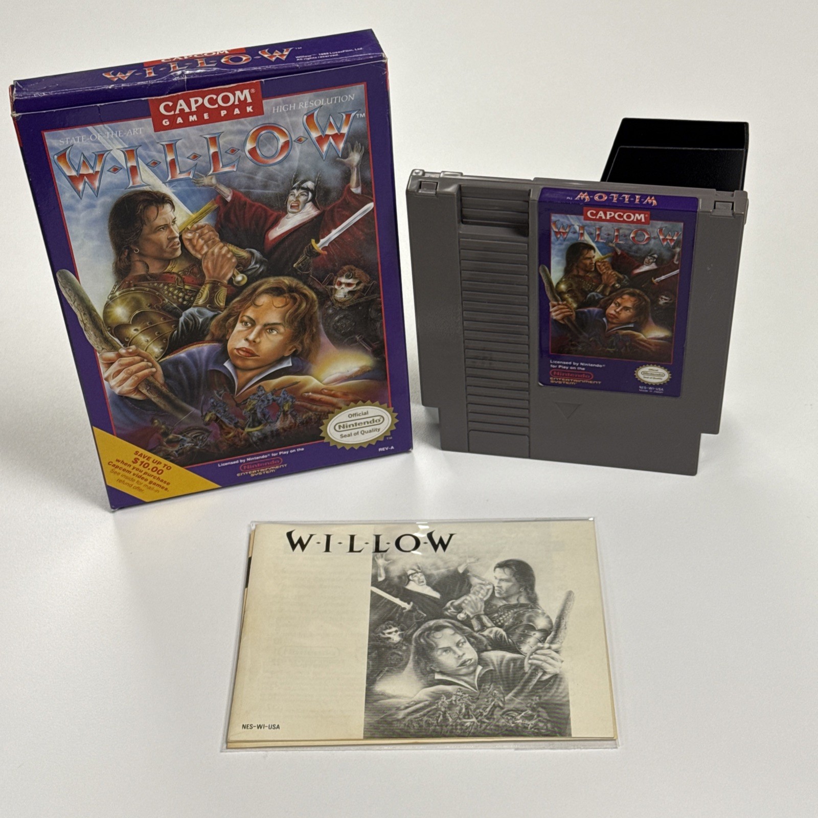 Willow (Nintendo Entertainment System, 1989). VGC Manual & Regi Card. Tested.
