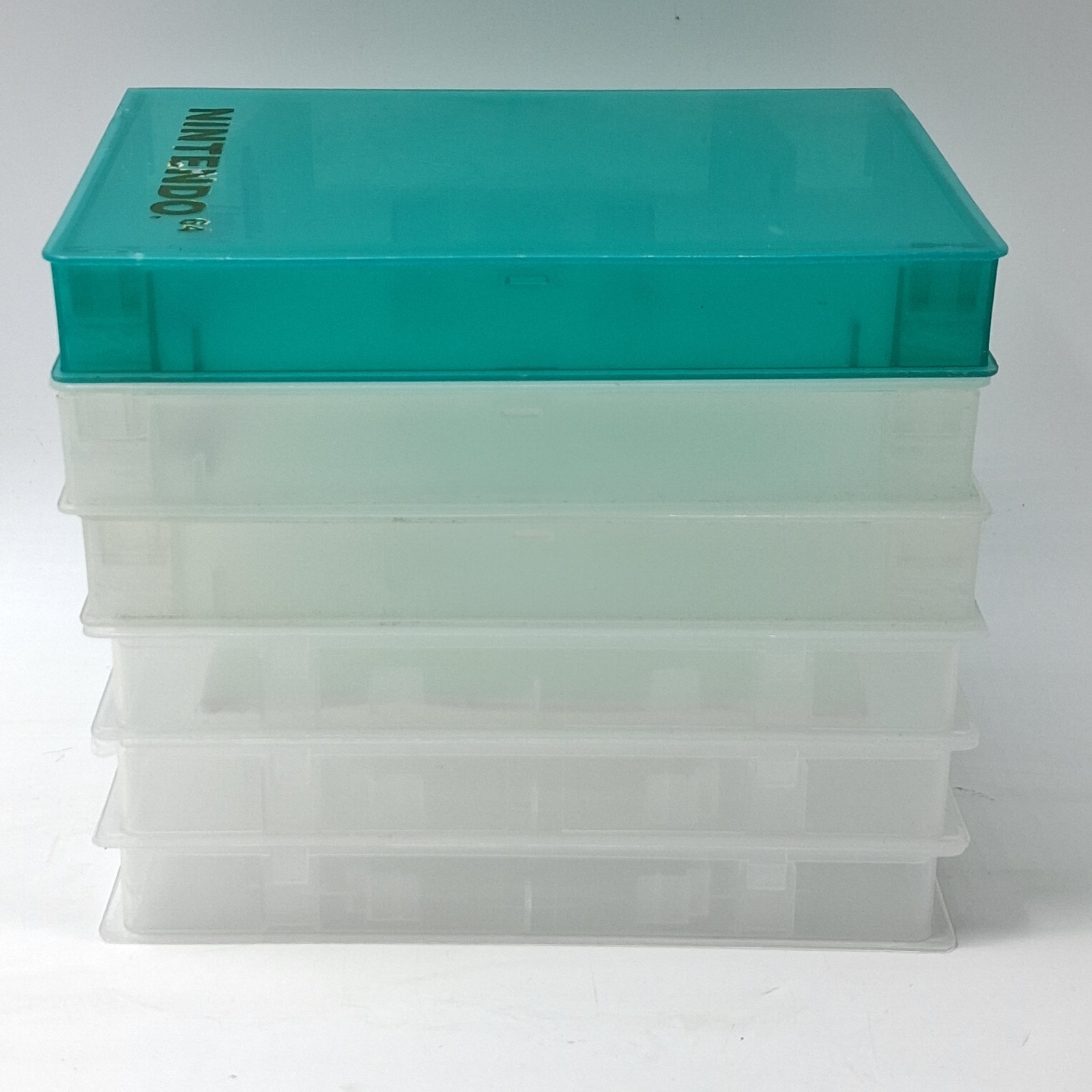 Nintendo 64 N64 Hard Plastic Clamshell Cases 3 OEM Green & Clear Lot Of 6