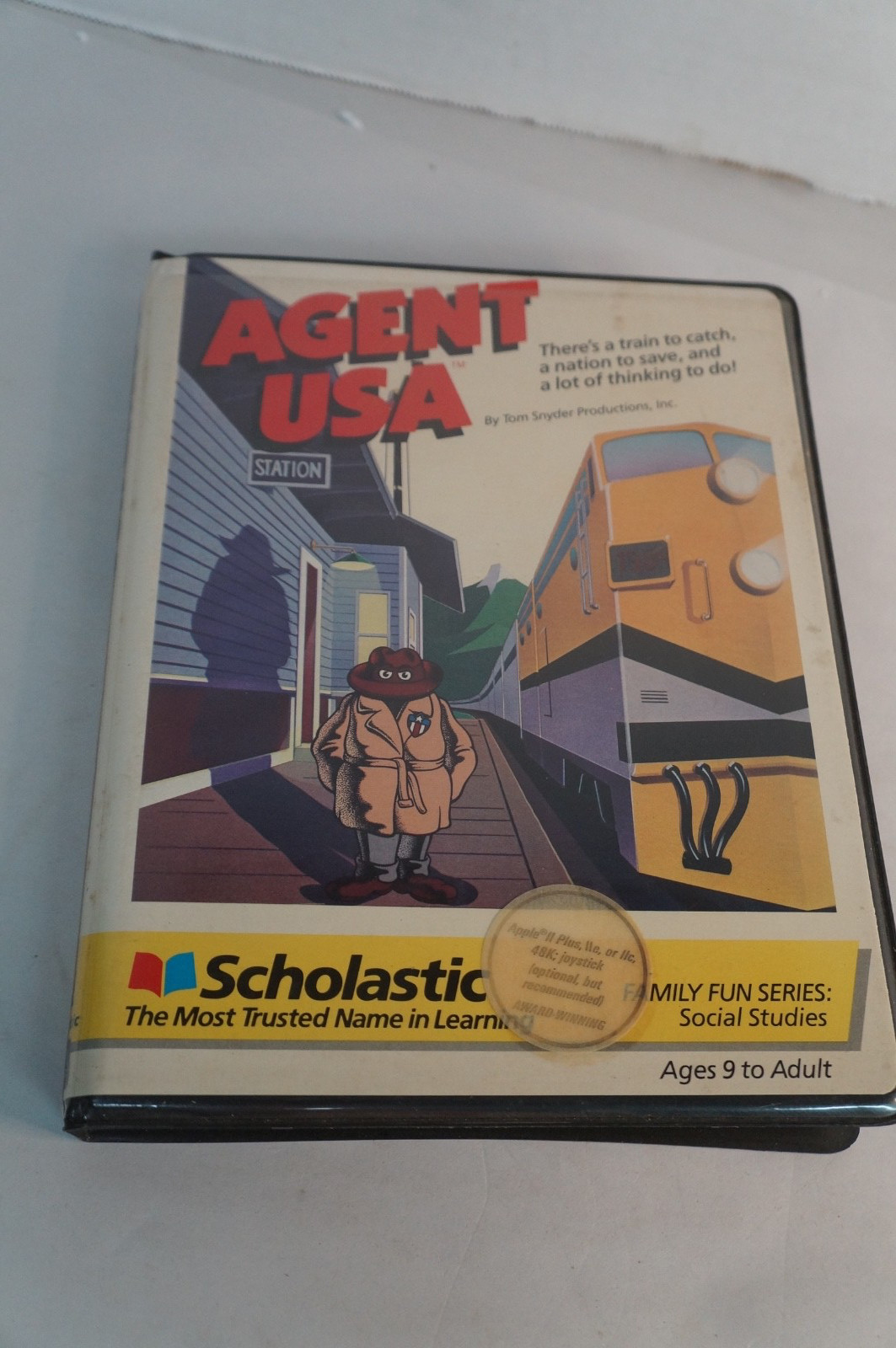 CIB Big Box Vintage Agent USA Apple II Plus, IIe, IIc Scholastic Computer Game