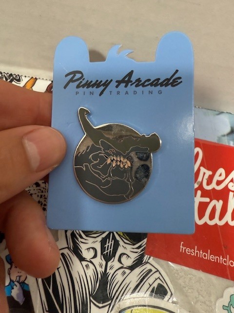 PAX East 2016 Pinny Arcade Doom Cyberdemon and dogmeat pin