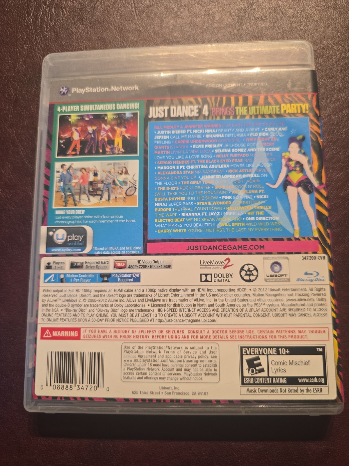 Just Dance 4 (Sony PlayStation 3, 2012) CIB, Tested