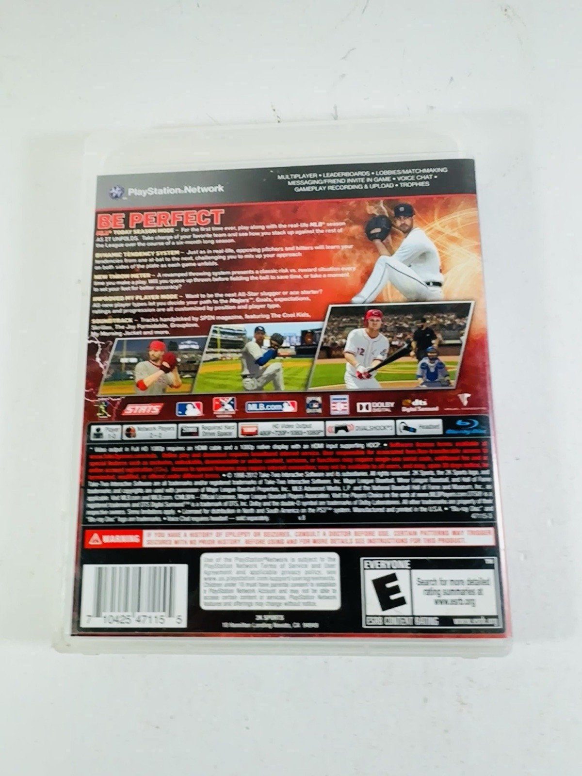 Major League Baseball 2K12 (Sony PlayStation 3, 2012) Case And Disc ML431