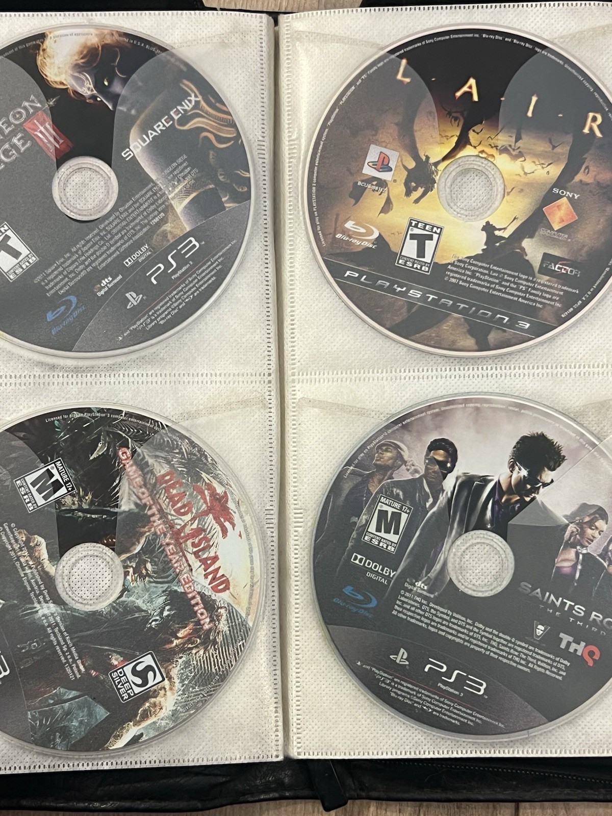 Lot Of 64 Sony Playstation 3 PS3 Disc Only Games Binder Untested Mixed Games