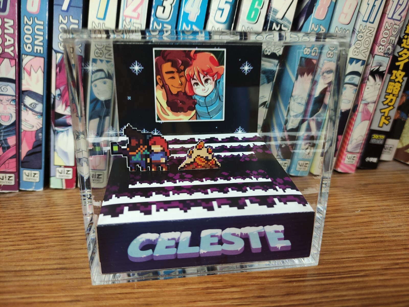Celeste Madeline Selfie Handmade Diorama – Gameboy / Retro Gaming Cube – Fanart