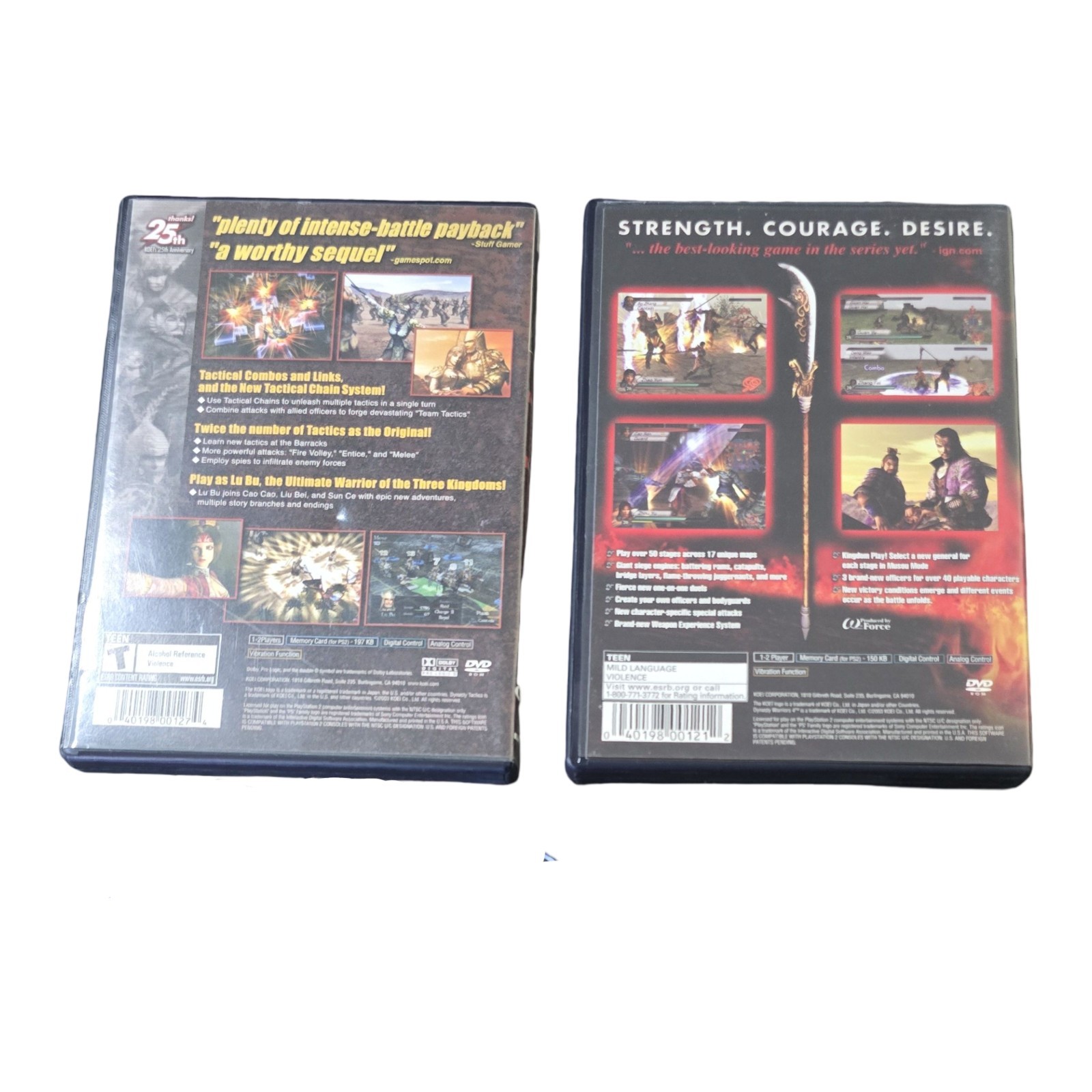 Dynasty Warriors 4 & Dynasty Tactics (Sony PlayStation 2) VG Cond