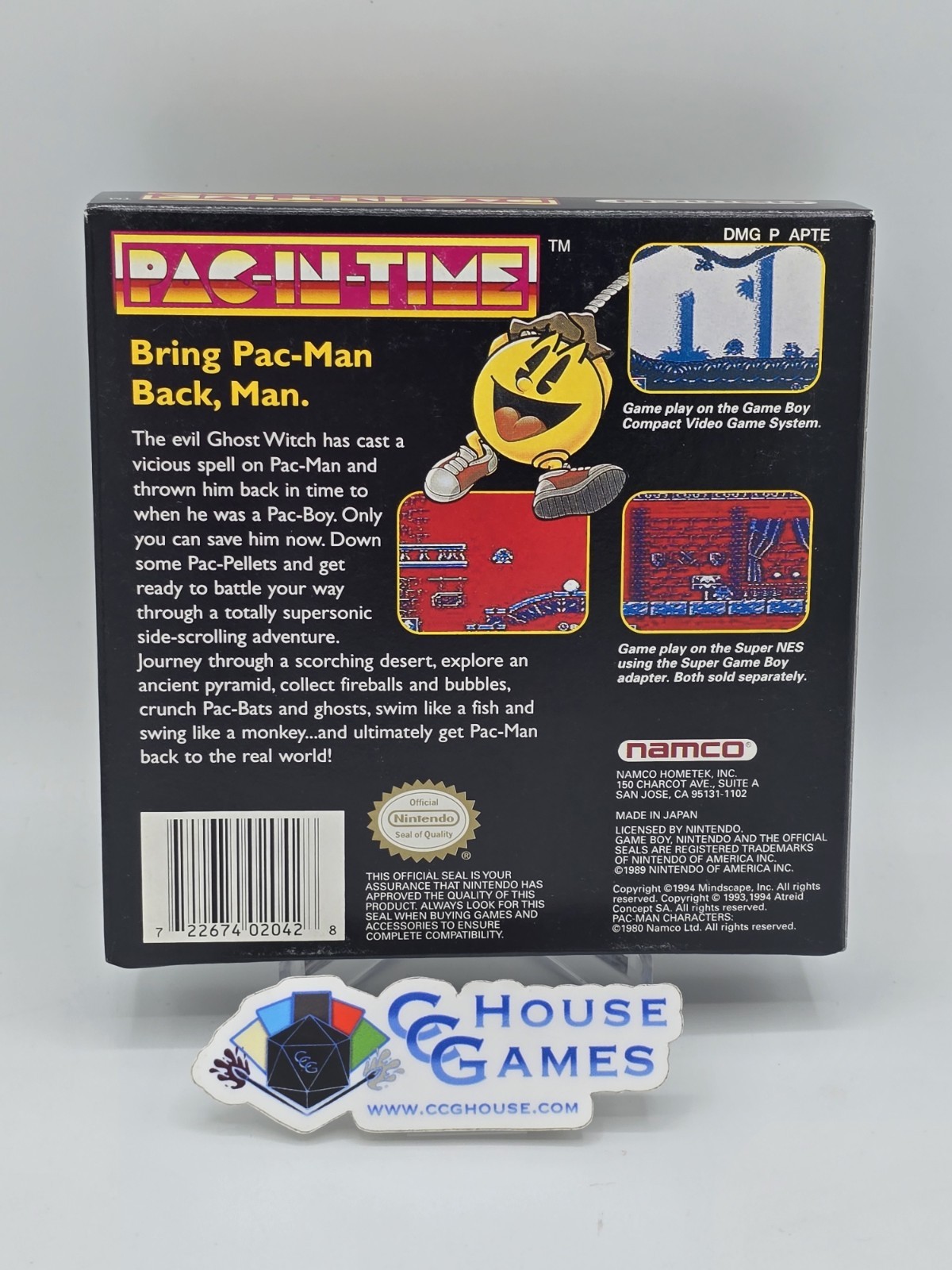 Pac-In-Time OG Game Boy Advance CIB Tested Sharp Corners CLEAN! *CCGHouse* VD