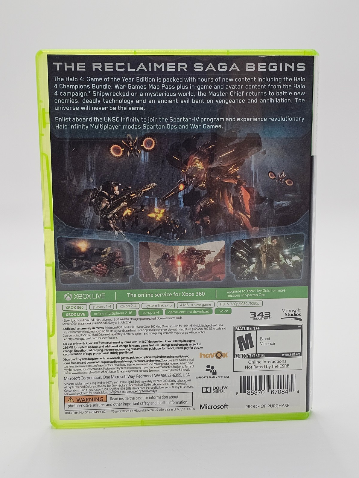 Microsoft Xbox 360 Halo 4 CIB Cleaned & Tested
