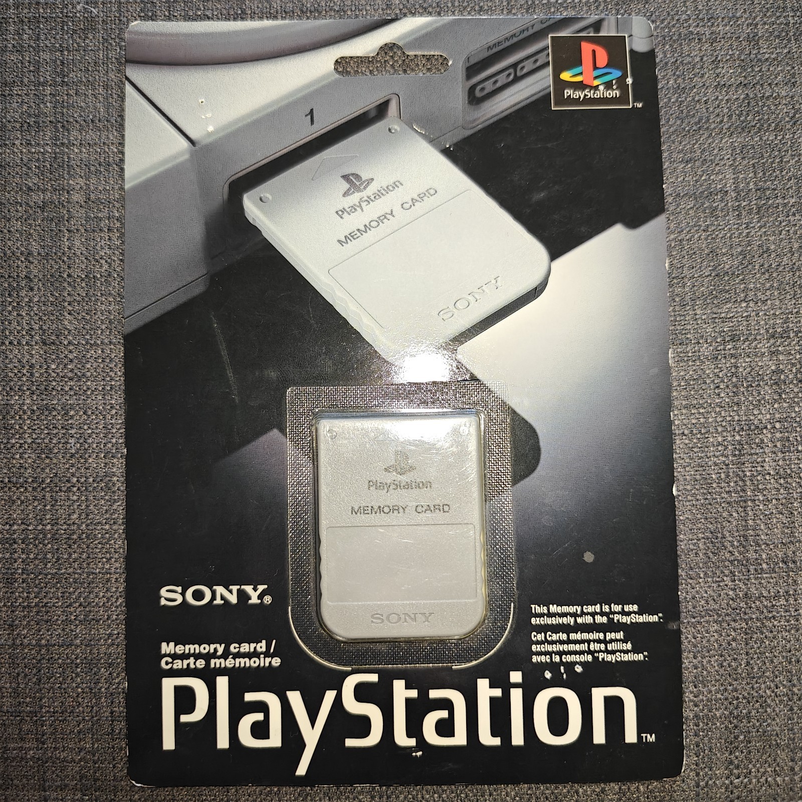 Official OEM Sony Playstation 1 PS1 Light Gray Memory Card Brand New Sealed