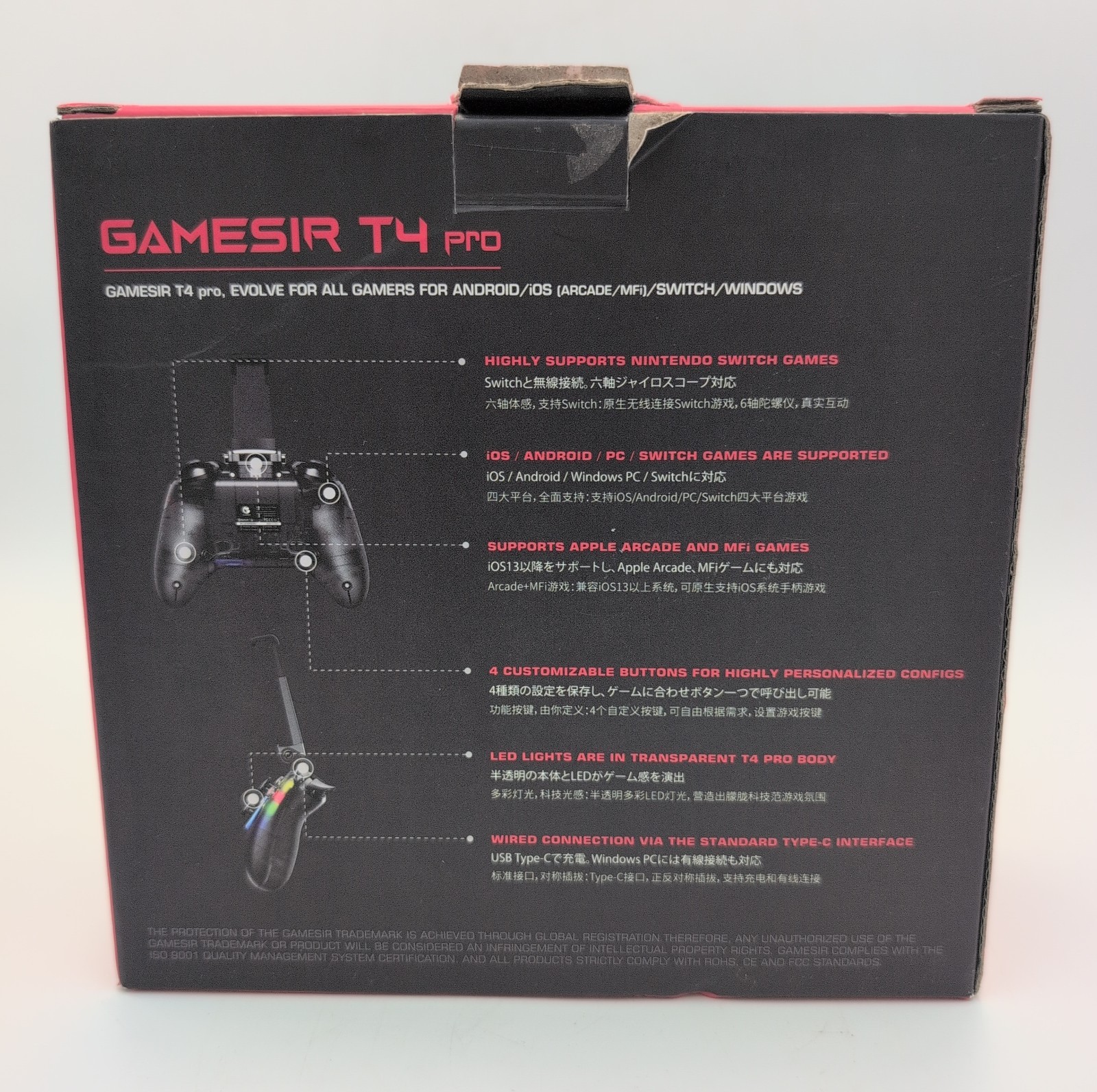 Game Wired/Wireless T4 Pro Switch/Android/iOS/PC Bluetooth Gaming Controller