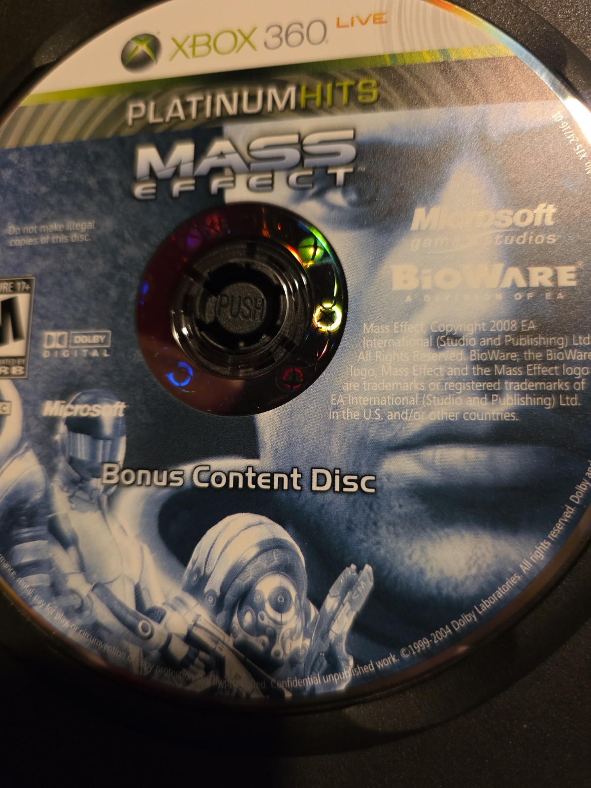 Mass Effect Limited Collector’s Edition (Xbox 360, 2007) Two Discs Only