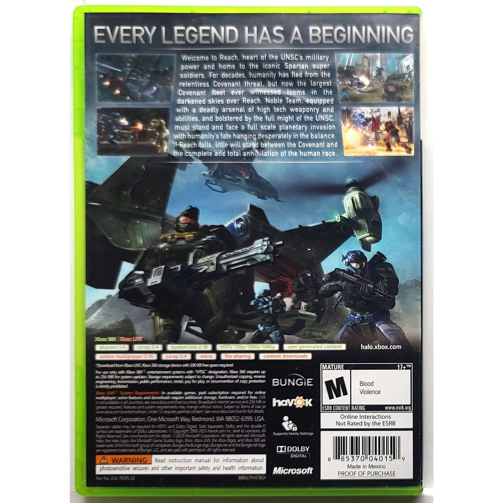 Halo Reach – Microsoft Xbox 360 Pristine Authentic Tested Game 180 Day Guarantee