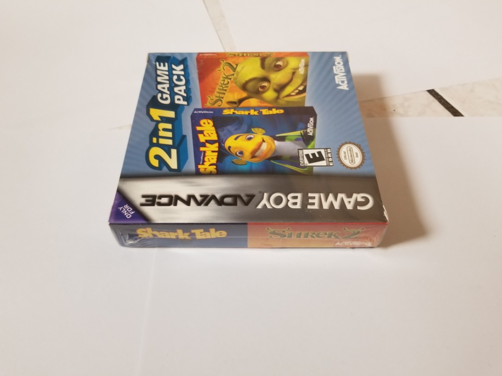 2 in 1 Game Pack: Shark Tale/Shrek 2 (Nintendo Game Boy Advance, 2005) new gba