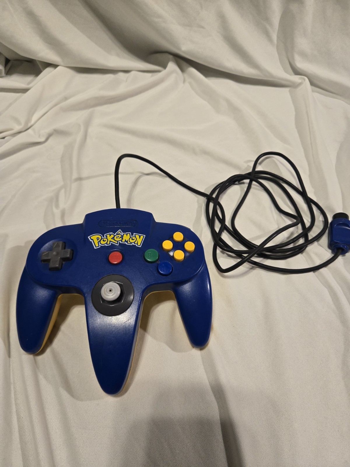 Nintendo 64 Pokemon Edition N64 Controller Blue & Yellow GOOD Rare
