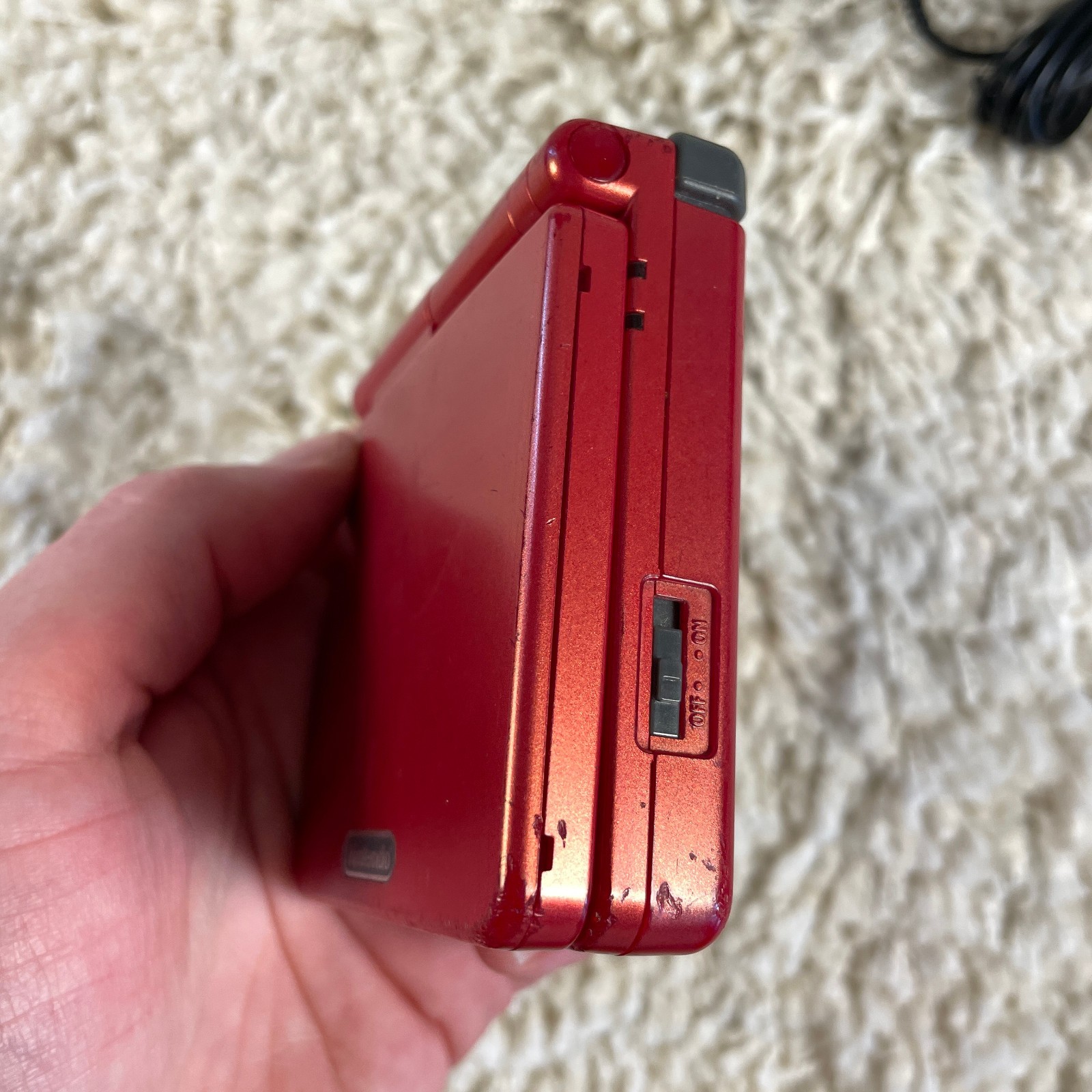 Nintendo Gameboy Advance GBA SP Handheld System Console Flame Red Model AGS-001
