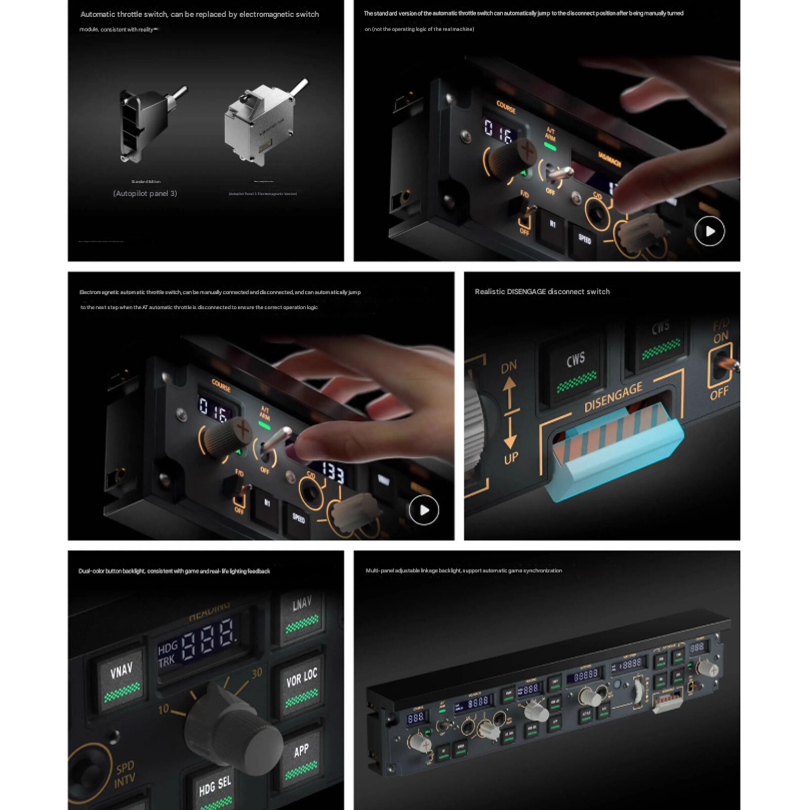 WINWING PAP3 Flight Simplayer MCP Control Panel Simulator FOR PMDG 737/ZIBO iFUy