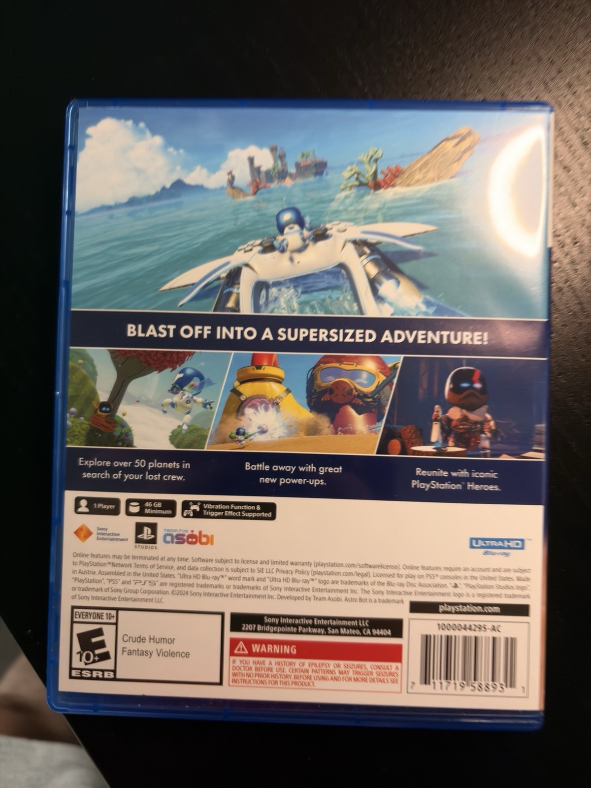 Astro Bot (Sony PlayStation 5 NTSC-U/C 2024) Action/Adventure E10+ Ultra HD