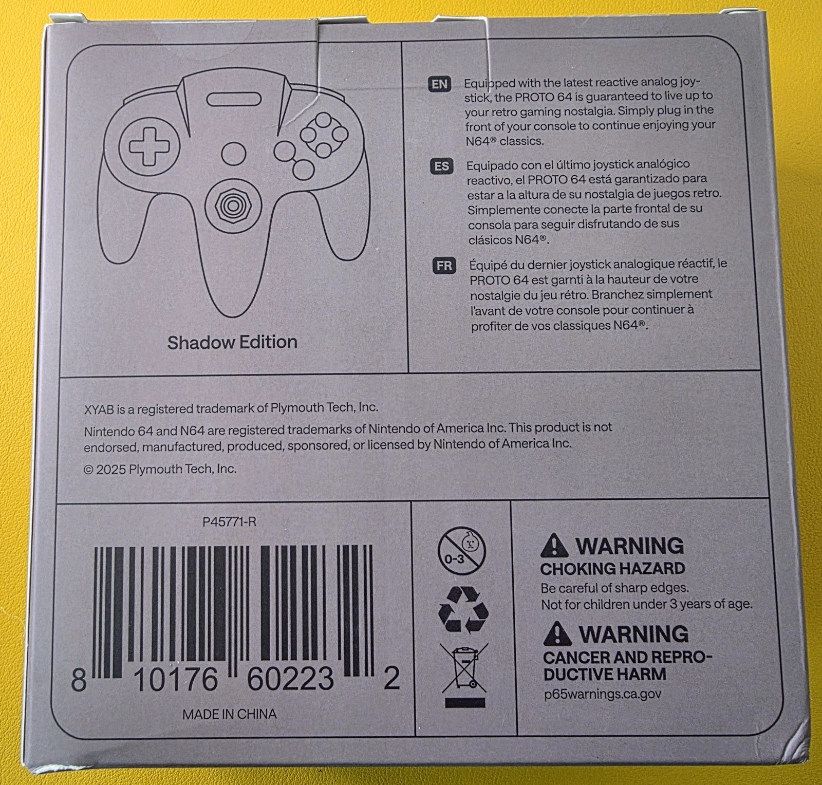 New Nintendo 64 High Quality Controller XYAB Proto64 Funtastic Smoke Black Grey