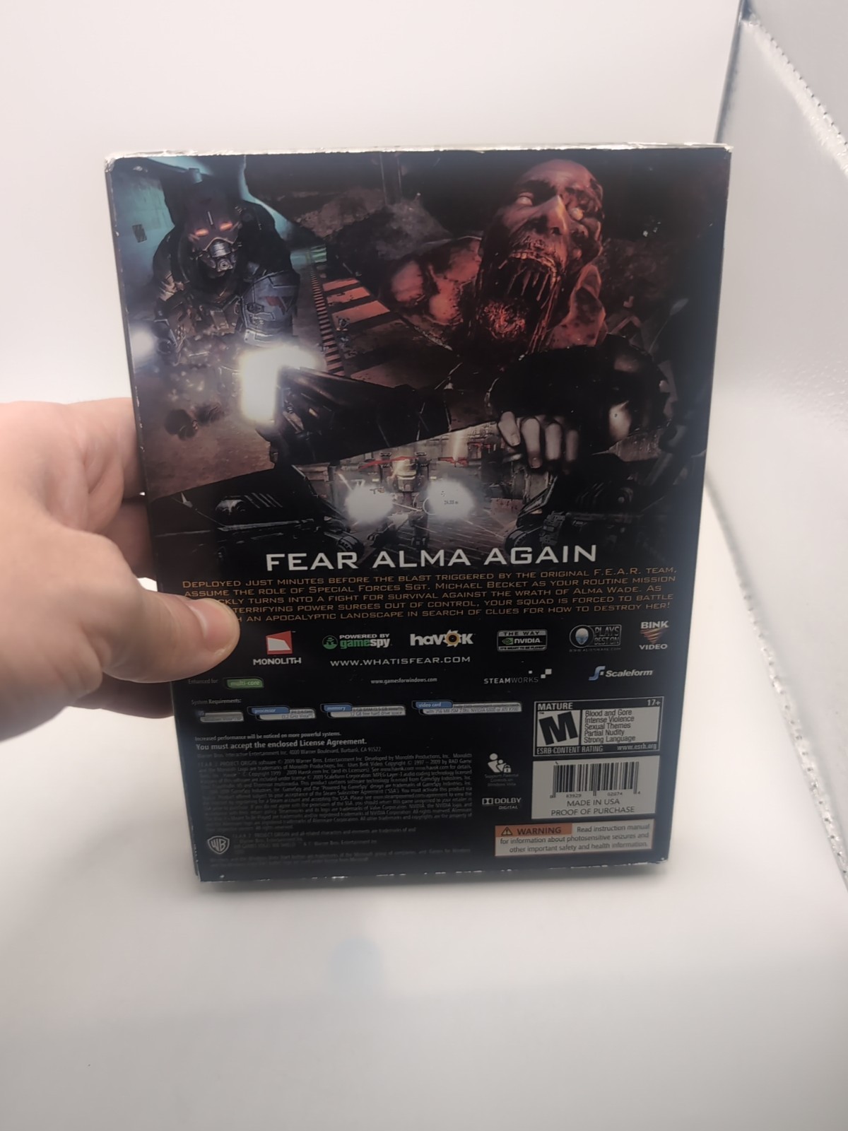 Fear 2 Project Origin PC Brand New w/ Slipcover