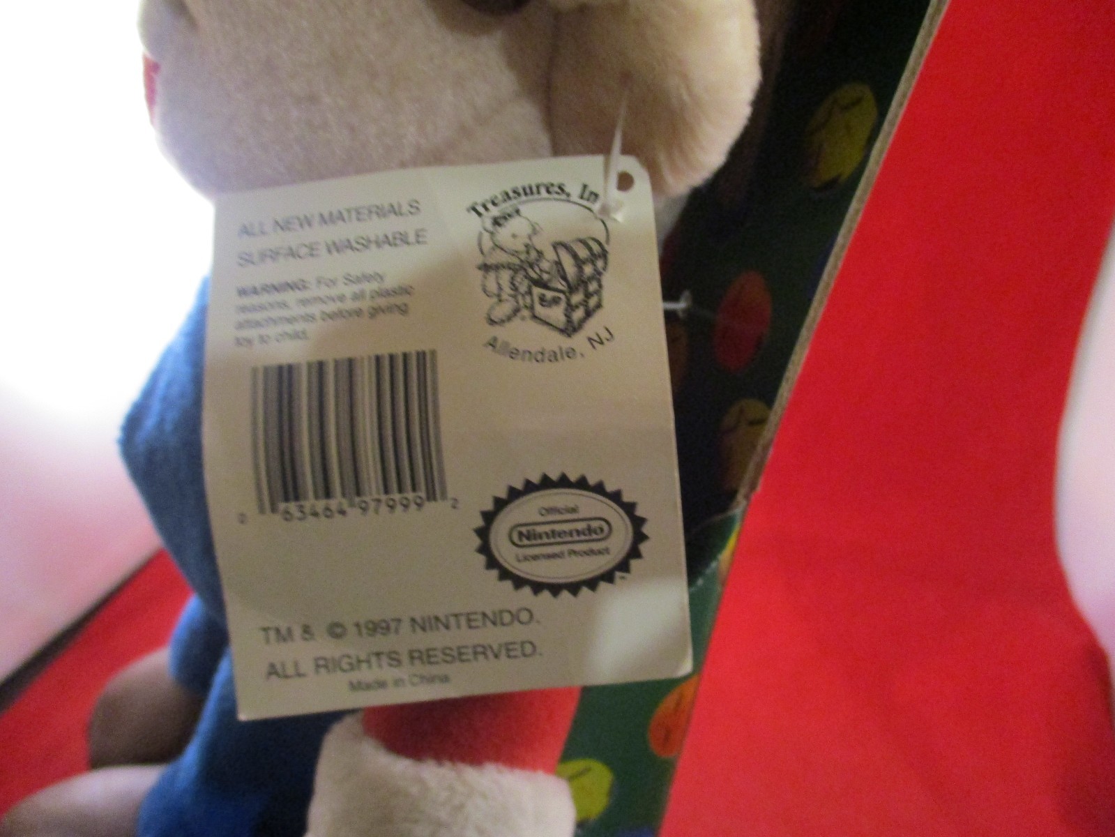 Talking Super Mario Plush Figure 1997 Treasures, Inc. Nintendo 64 Era Toy WORKS!