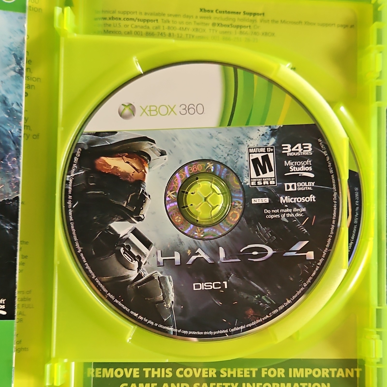 Halo 4 Multiplayer M Mature Xbox 360 Shooter NTSC-U/C