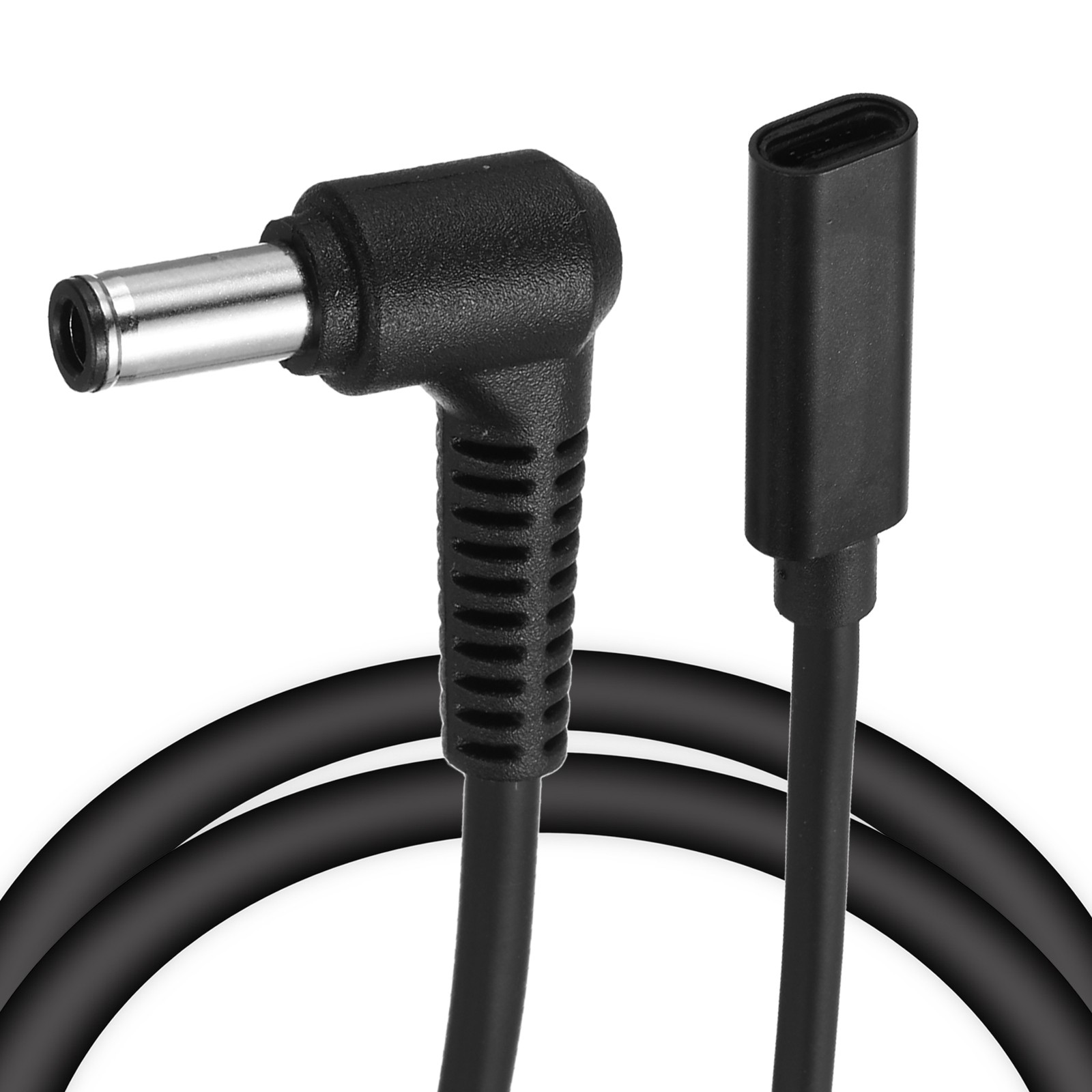 0.5FT USB C to DC PD Power Fast Charging Cable, 6mmx0.6mm 65W/18V-20V(Black)