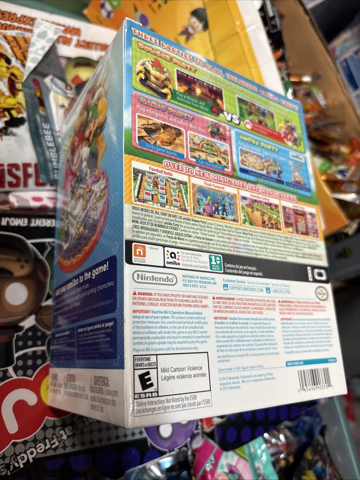 Mario Party 10 (Wii U, 2015) BOX with Amiibo Mario – Nintendo new sealed wear