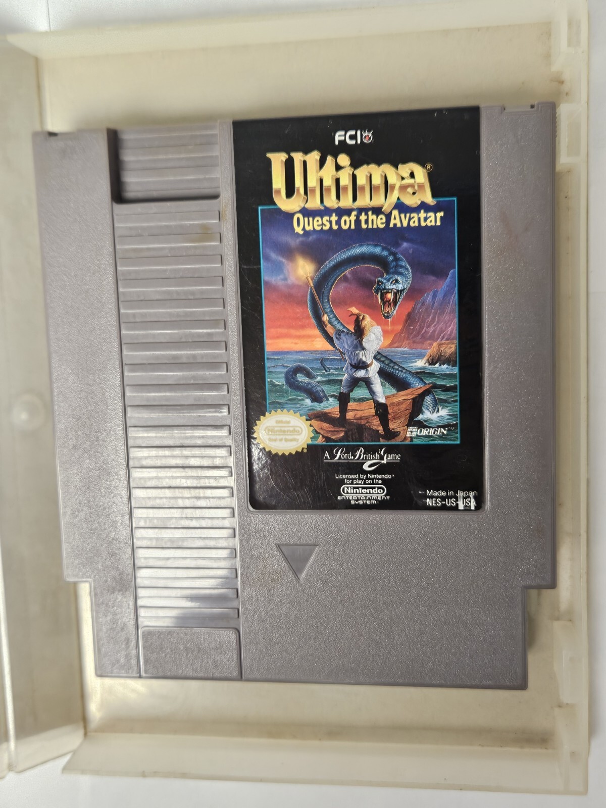 Ultima: Quest of the Avatar (Nintendo Entertainment System 1990) Cartridge& Case