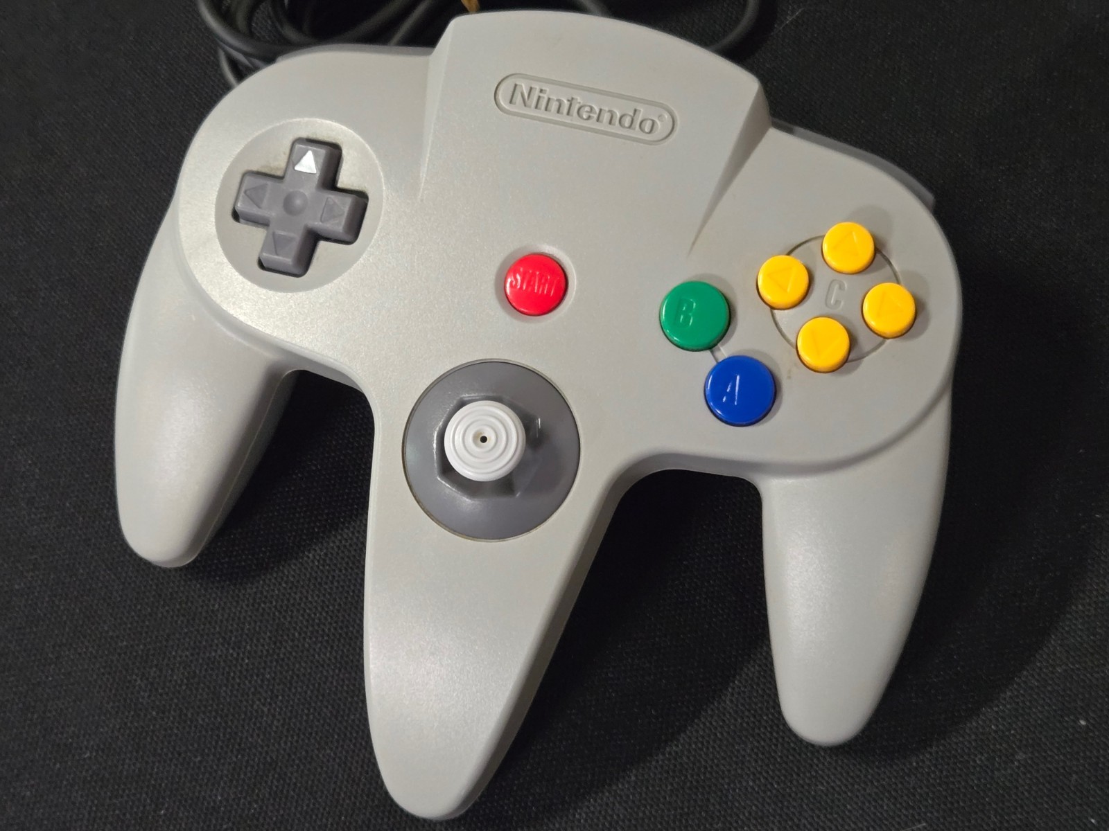 Nintendo 64 Solid Gray Controller NUS-005 Official N64 OEM Tested Working Tight