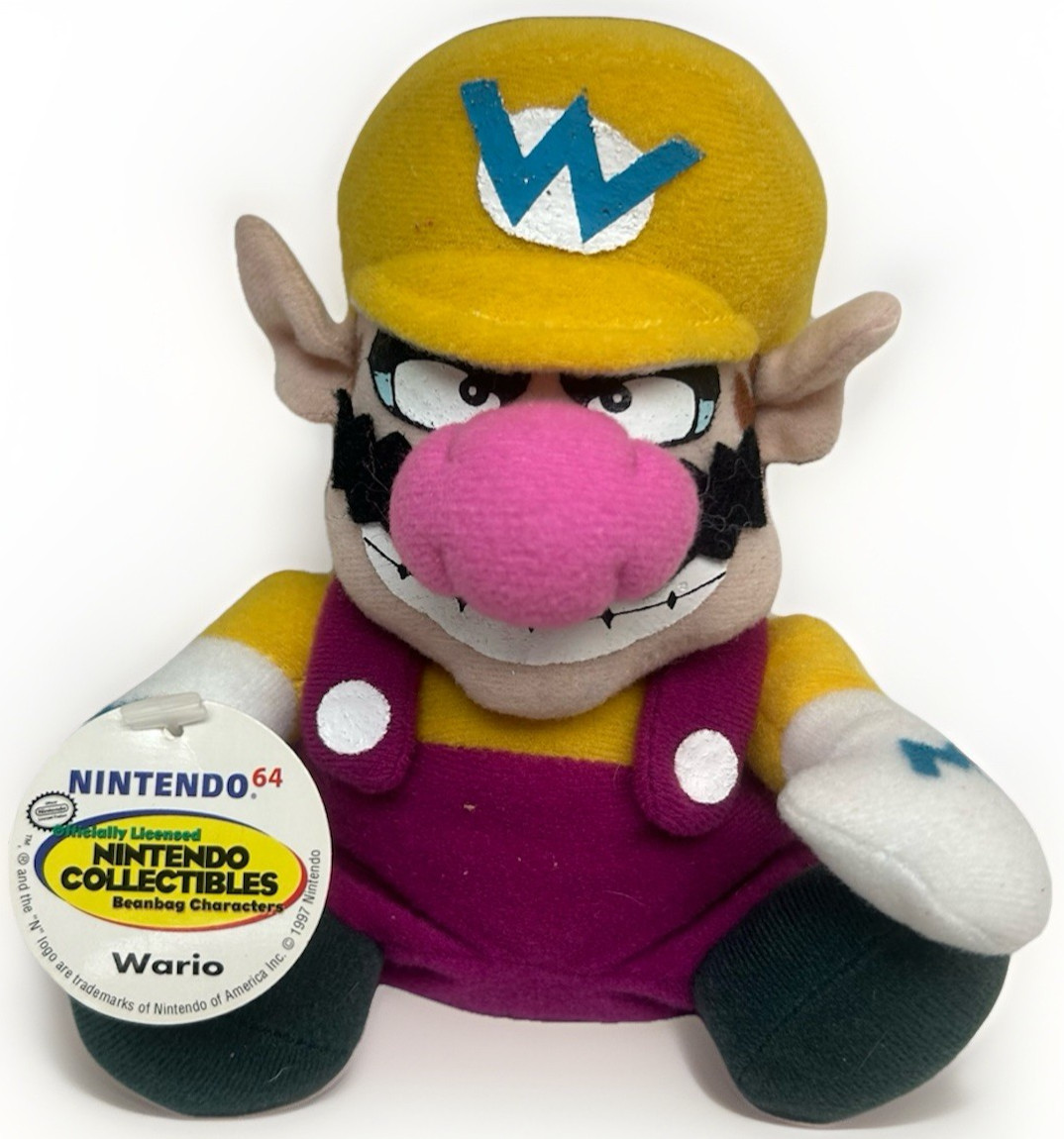 Wario N64 Collectibles Beanbag Plush Nintendo 64 Collectible RARE 1997