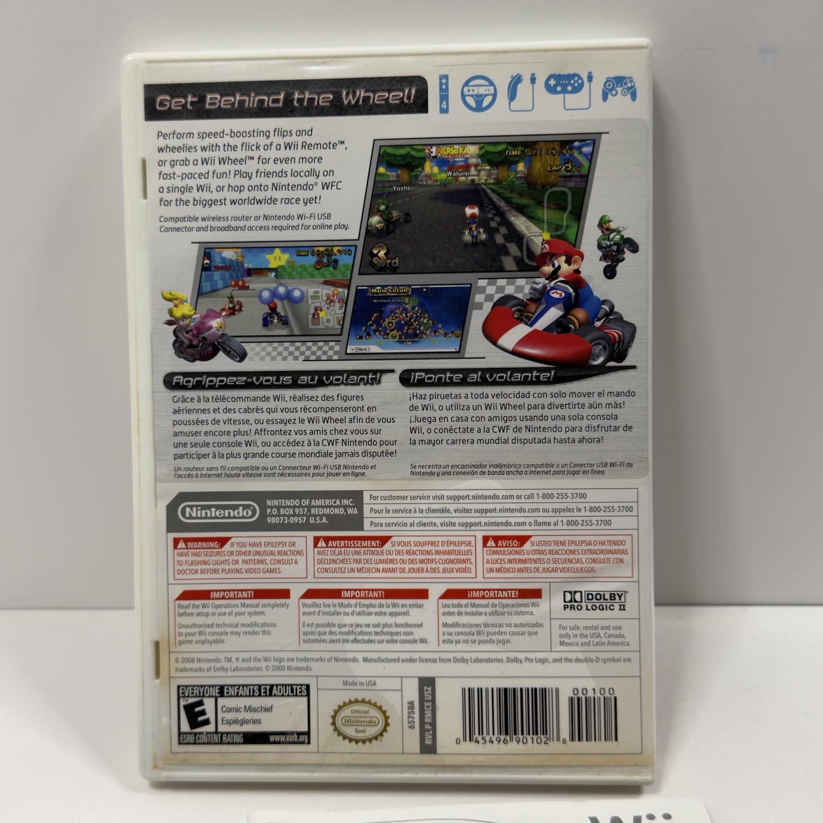 Mario Kart Wii (Nintendo Wii, 2008) Complete in Box with Manual & Inserts TESTED
