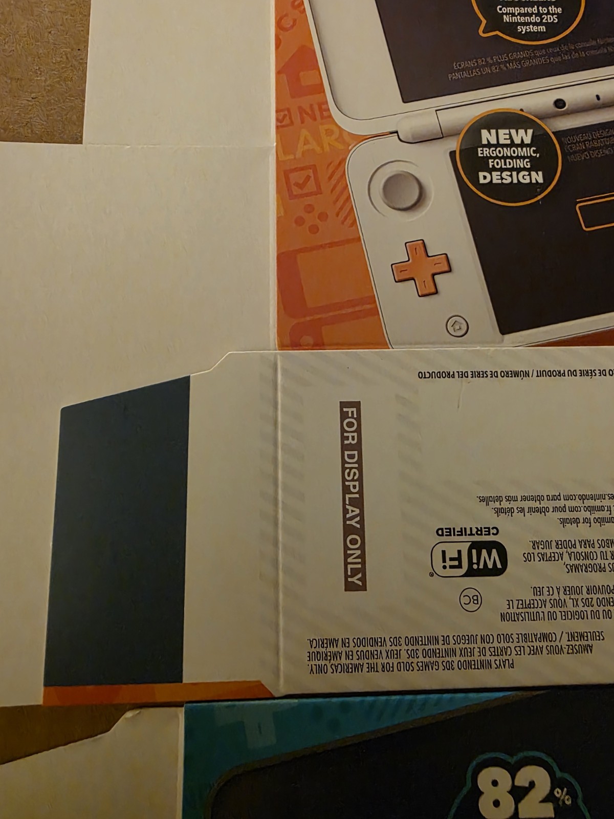 New 2DS XL White/Orange and Blue/Black Boxes – FOR DISPLAY ONLY