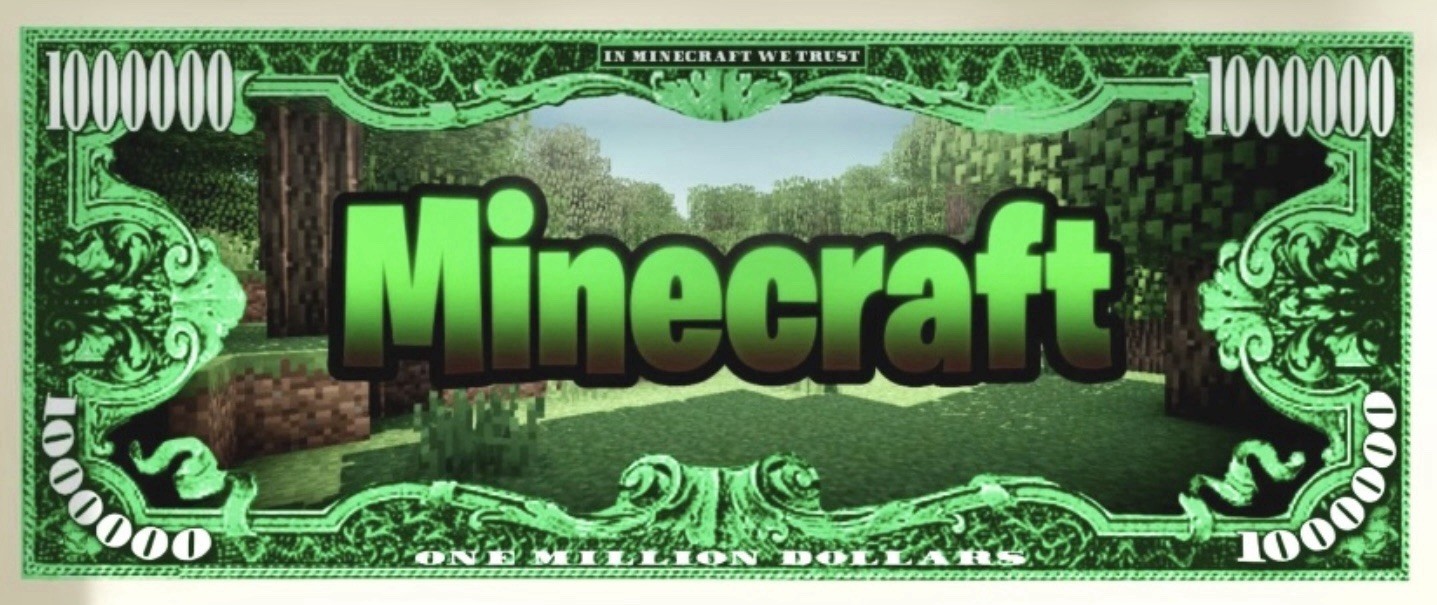 Pack of 25 Minecraft Video Game Collectible Money Novelty 1 Million Dollar Bills