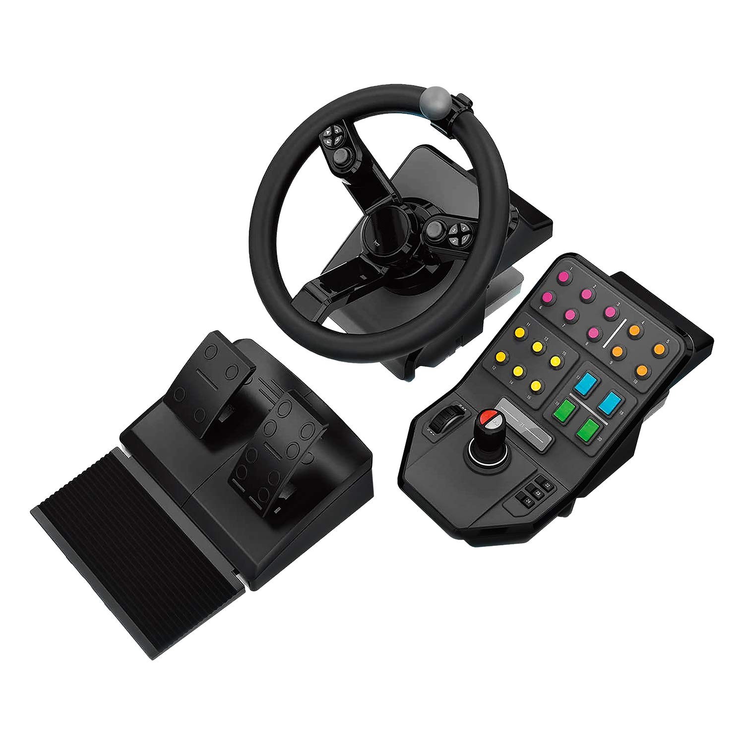 Logitech Heavy Equipment Bundle – Wheel and pedals set – wired – for PC