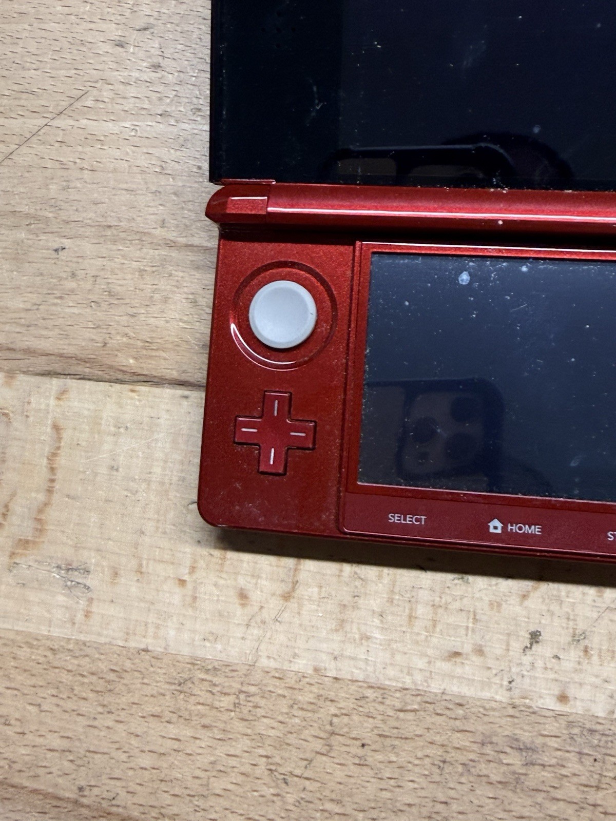 Nintendo 3DS Flame Red Handheld Console No Charger W/ Stylus CTR-001