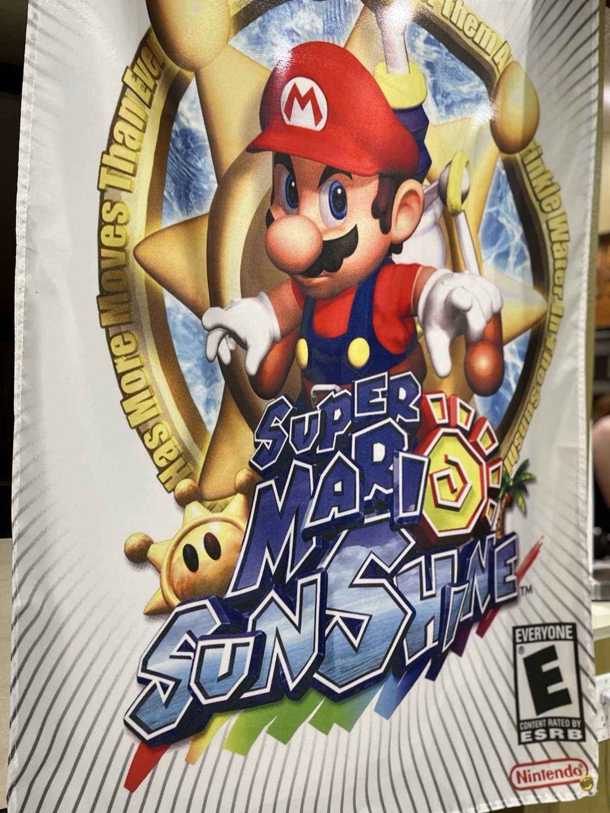 Super Mario Sunshine 5ft Flag Nintendo Gamecube 2002 Banner Poster
